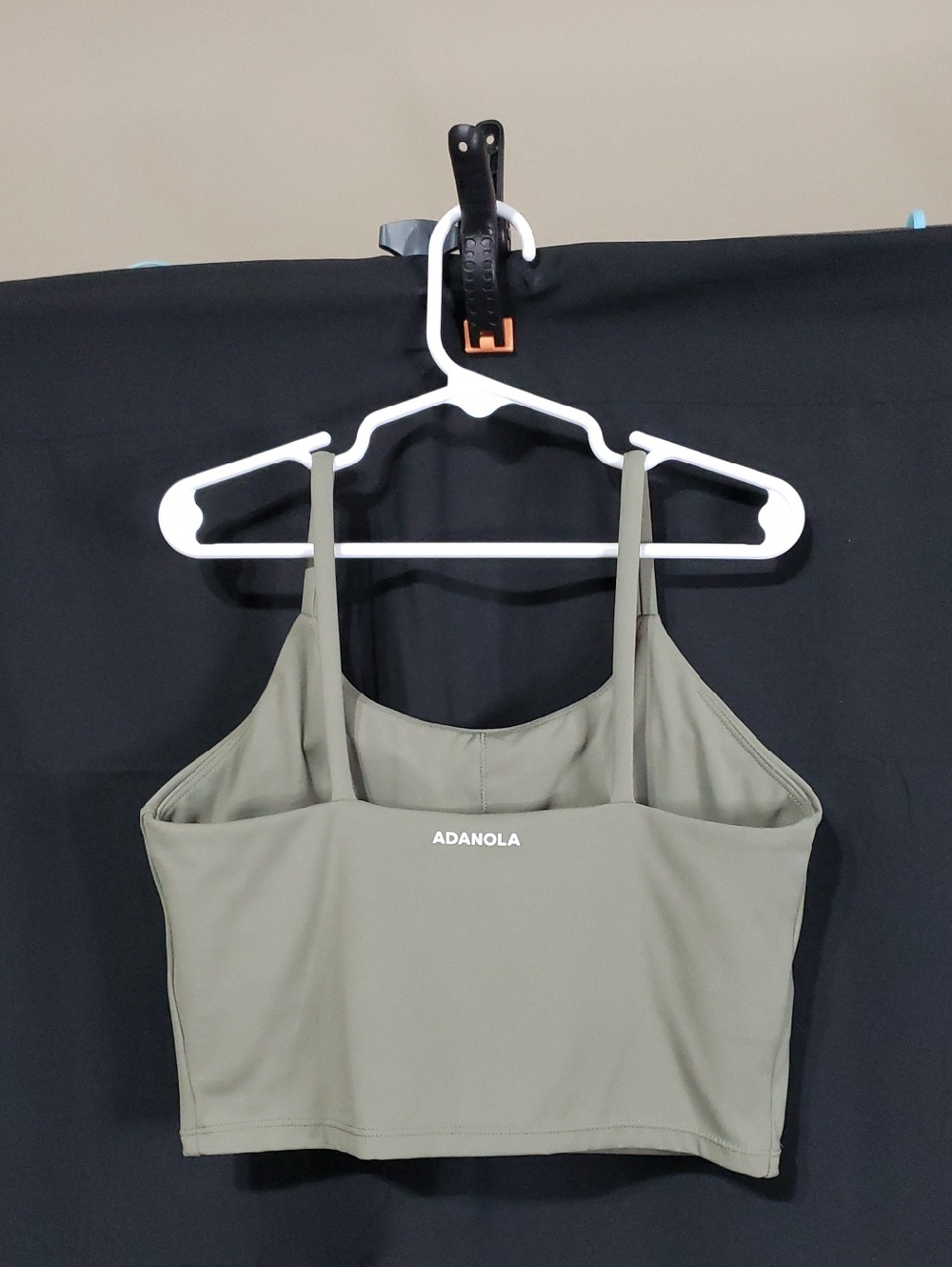 Adanola Ultimate Tank Bra Top In Olive Green. Size: Small - Picture 2 of 6